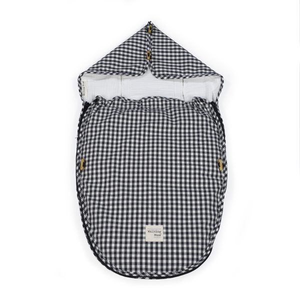 Saco Cuco 2 En 1 I Love Vichy Negro Entretiempo | Walking Mum