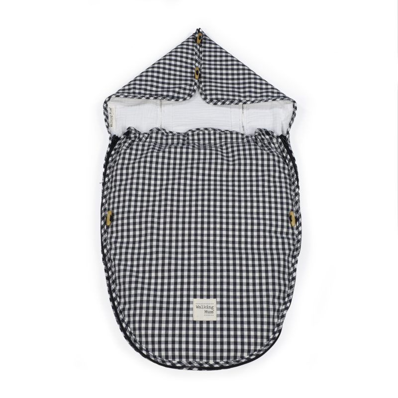 Saco Cuco 2 En 1 I Love Vichy Negro Entretiempo | Walking Mum