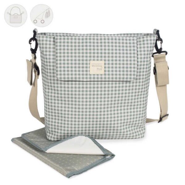 Bolsa Canastilla I Love Vichy Verde | Walking Mum