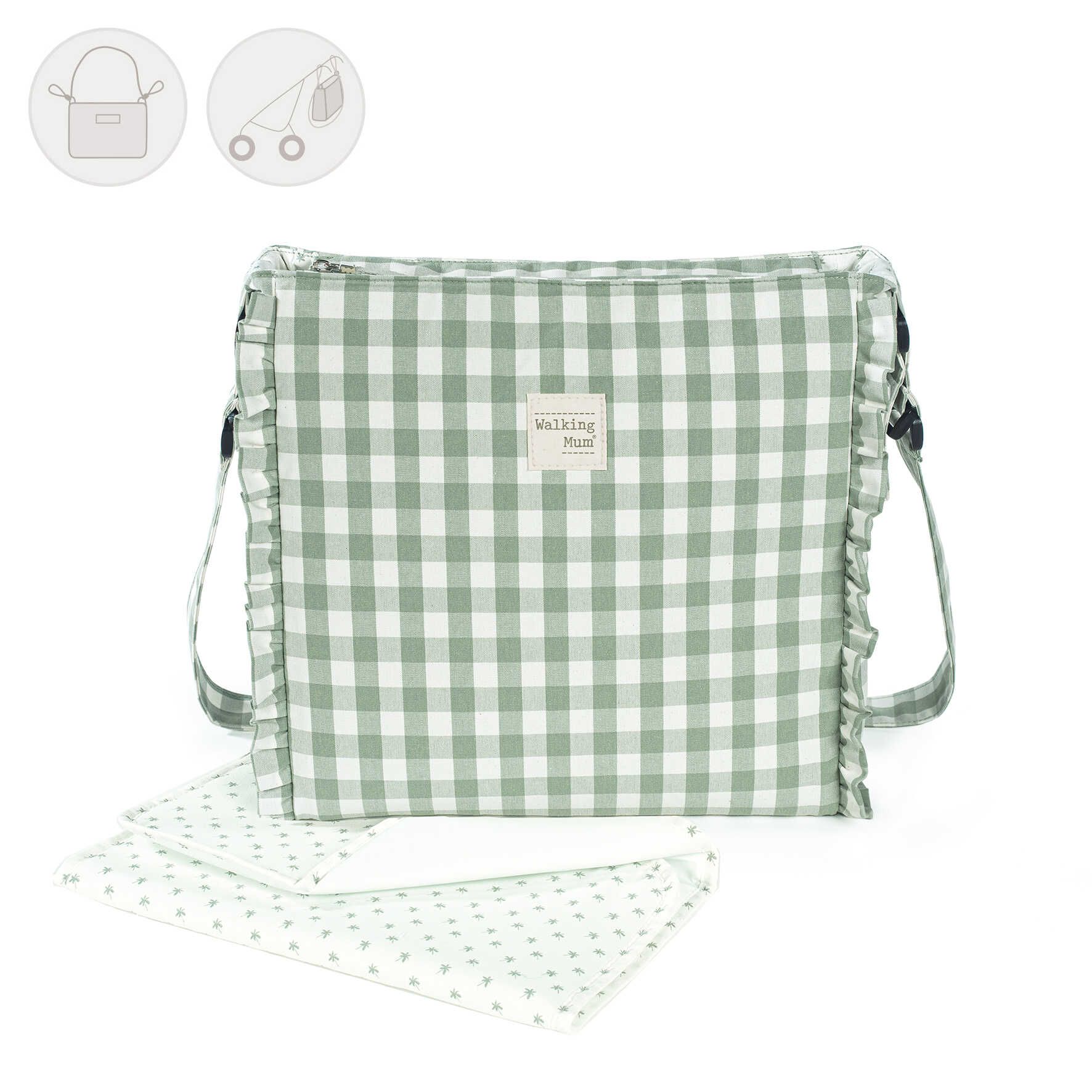 Bolsa Canastilla Remy Verde Walking Mum - Ares Baby, todo para tu bebé