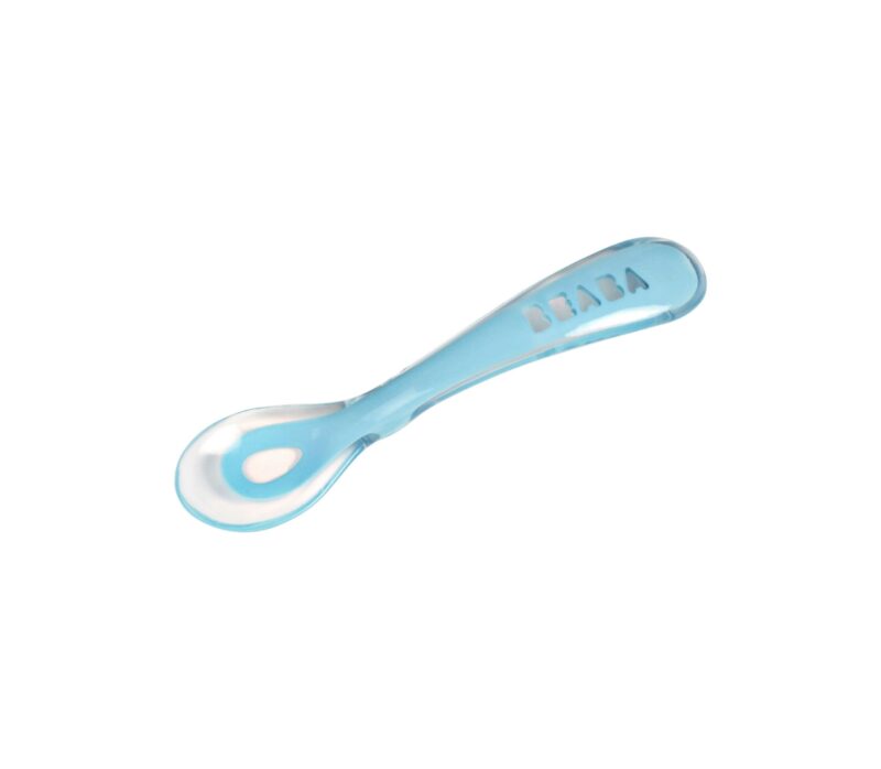 Cuchara Soft Silicona 2 Edad Azul Beaba