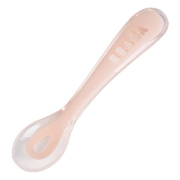 Cuchara Soft Silicona 2 Edad Rosa Beaba