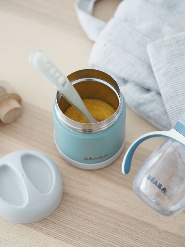 Termo Solidos Acero Inoxidable Eucalyptus 300ML Beaba - Imagen 4