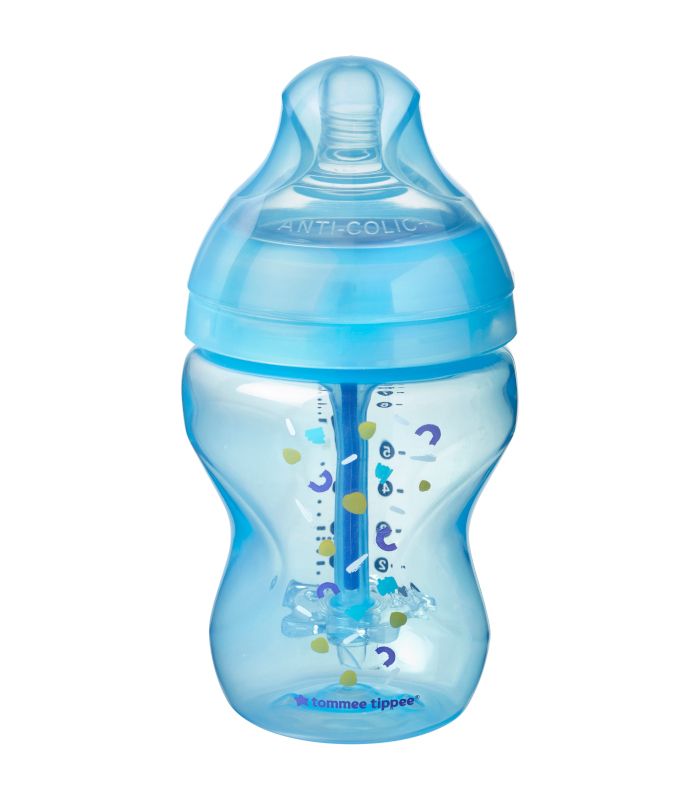 Biberón Avent Anticólicos Ventilación 9oz 3pz Azul