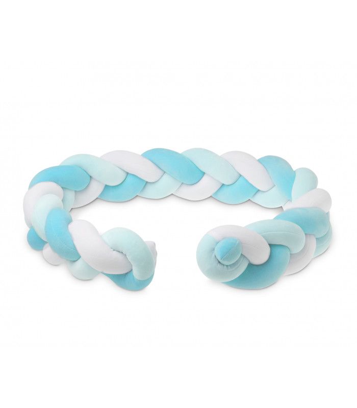 Trenza Protectora Cuna Azul Turquesa 150cm Kiokids