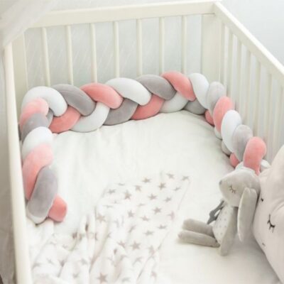 Trenza Protectora Cuna Rosa 150cm Kiokids