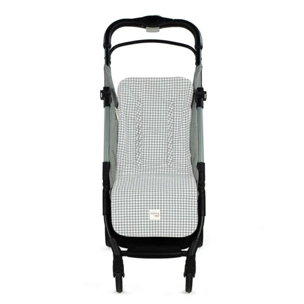 Colchoneta I Love Vichy Cuadros Gris Walking Mum