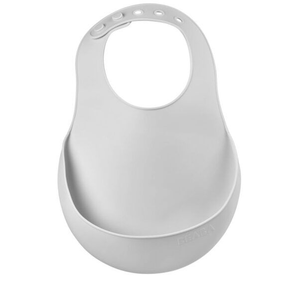 Babero Silicona Gris Beaba