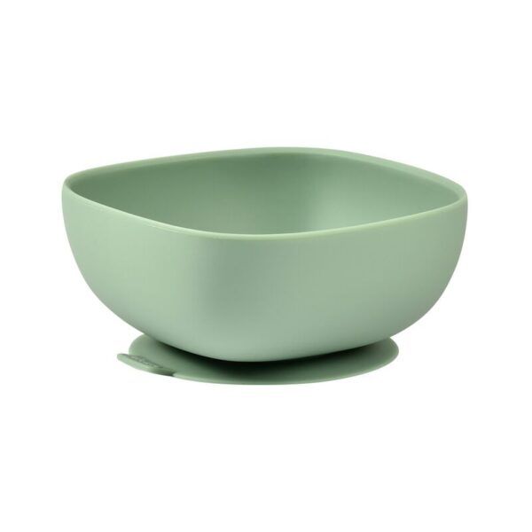 Bol Silicona Con Ventosa Verde Oliva Beaba