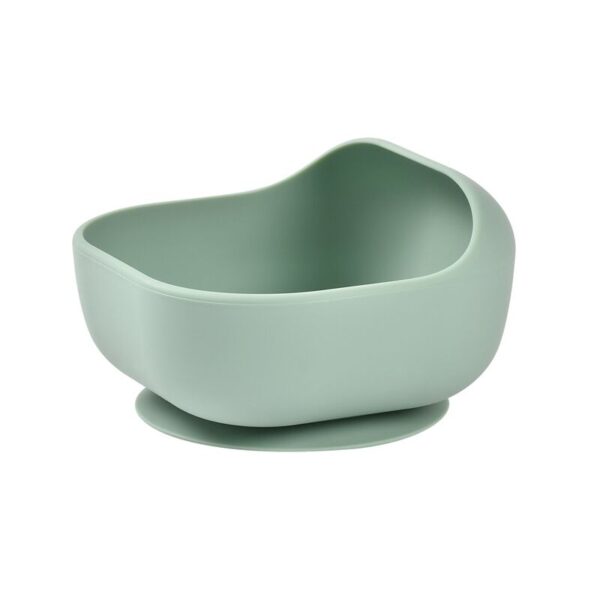 Bol Silicona Con Ventosa Verde Oliva Beaba