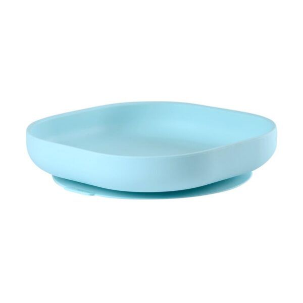 Plato Silicona Con Ventosa Azul Beaba