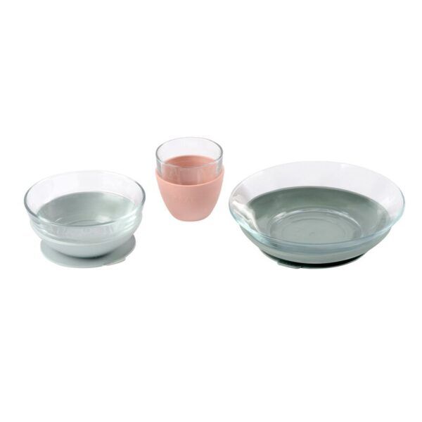 Set Vajilla Cristal Rosa Beaba