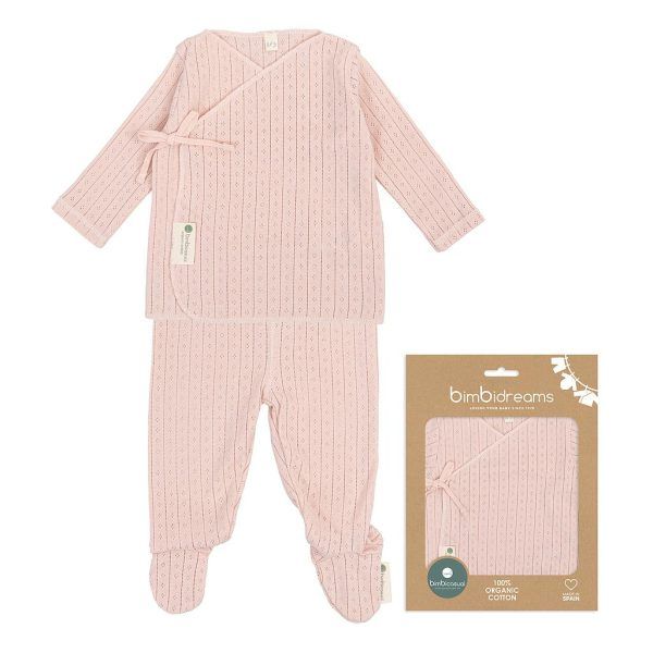 Conjunto Jubon y Polaina Puntille Rosa BimbiDreams