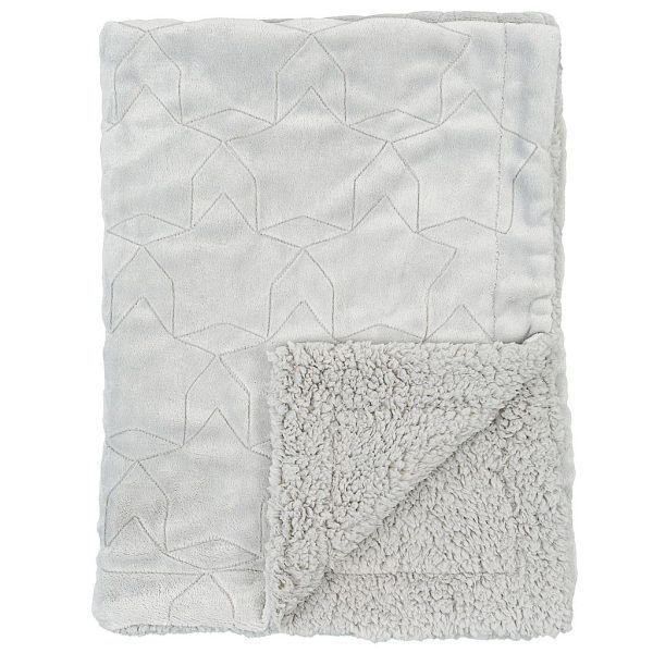 Manta Doble Cara Stars Gris Bimbidreams