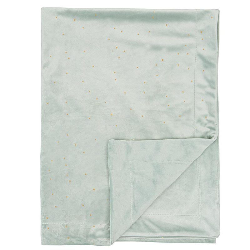 Manta Doble Cara Puntos Dorados Verde Bimbidreams