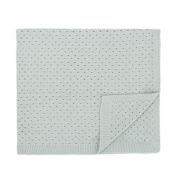Manta Toquilla Tricot Dots Verde Carro Bimbidreams