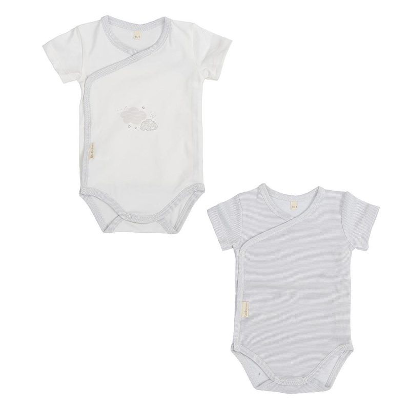 Pack 2 Bodies Manga Corta Nuvola Gris Bimbidreams