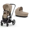 Dúo Priam Cybex 2025- Cozy Beige Cromado Black
