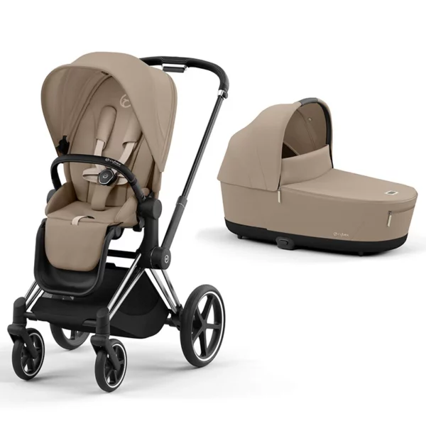 Dúo Priam Cybex 2025- Cozy Beige Cromado Black
