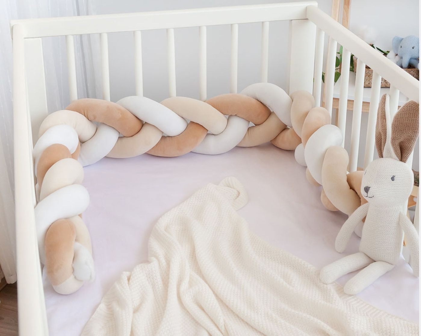 Trenza Protectora Cuna Beige 150cm Kiokids - Ares Baby, todo para