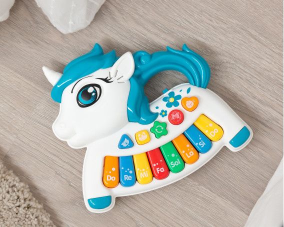 Piano Musical Infantil - Unicórnio - 6303 - Braskit - Real Brinquedos