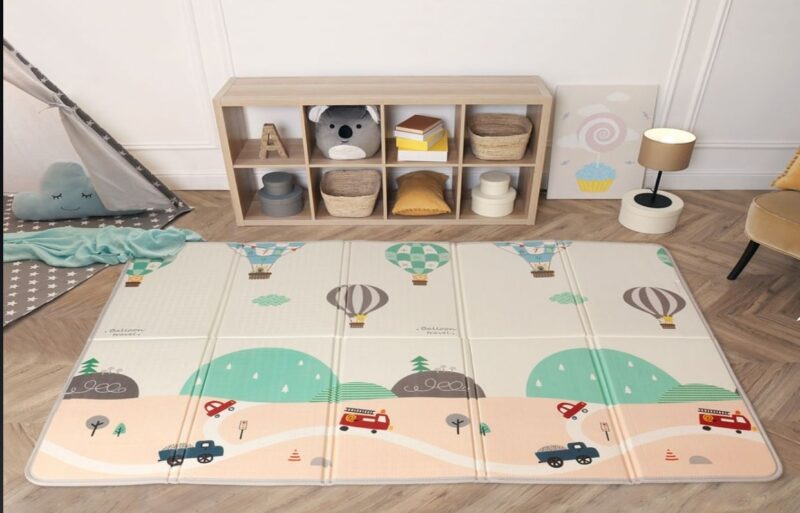Alfombra de Juegos Plegable Coches y Globos Kiokids
