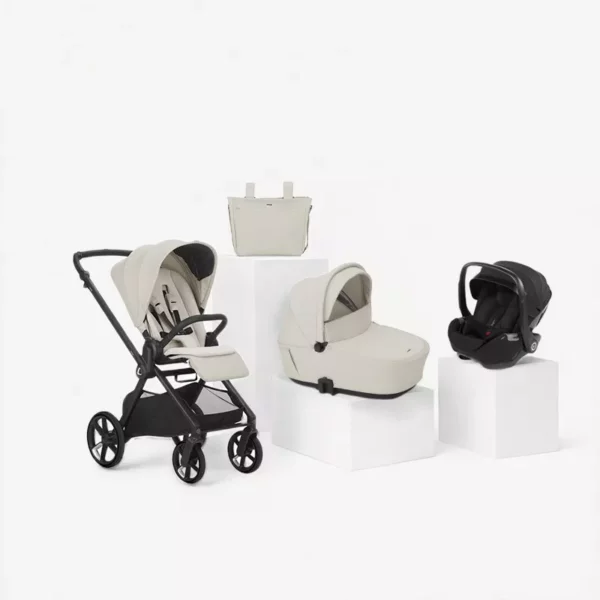 Carro Trío Muum 5 + Capazo Sleep + Portabebe Kombibaby Black Jane