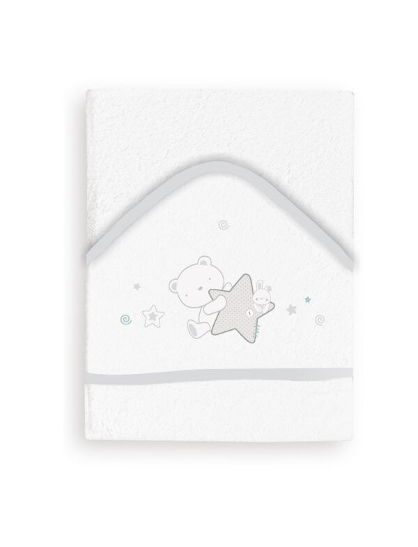 Capa Baño Osito Star Gris Mon Baby
