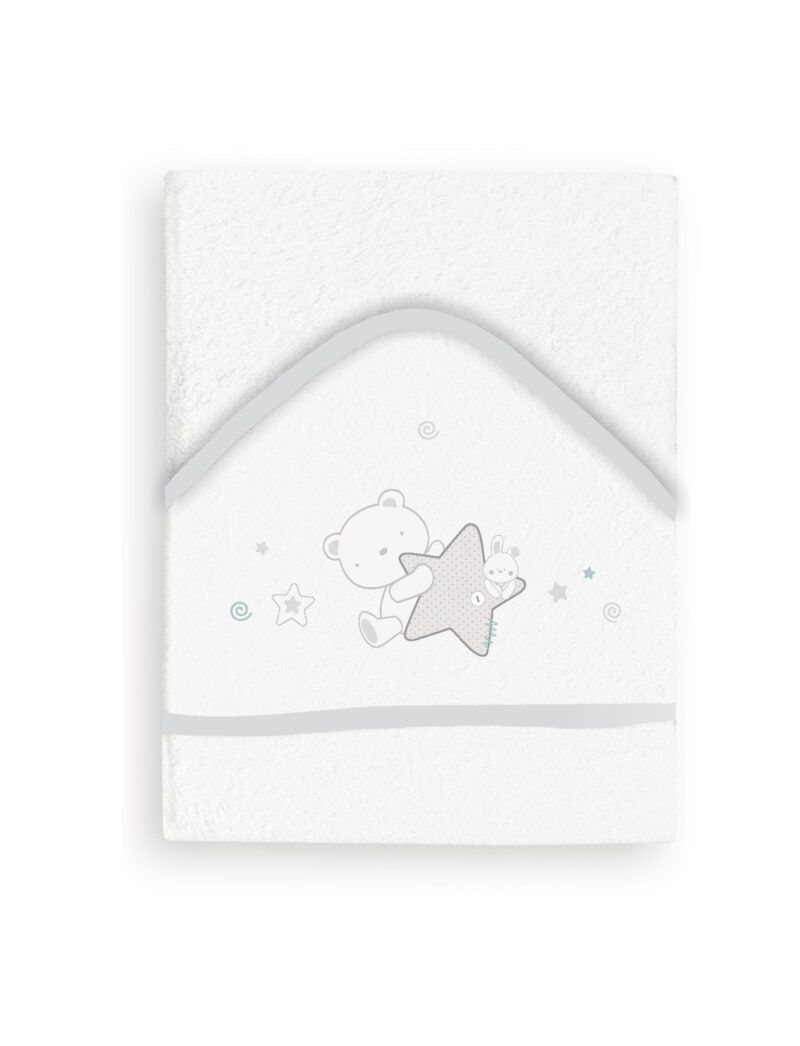 Capa Baño Osito Star Gris Mon Baby