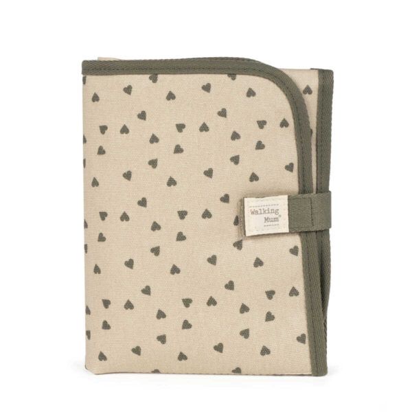 Cambiador Poppy Corazones Musgo Walking Mum