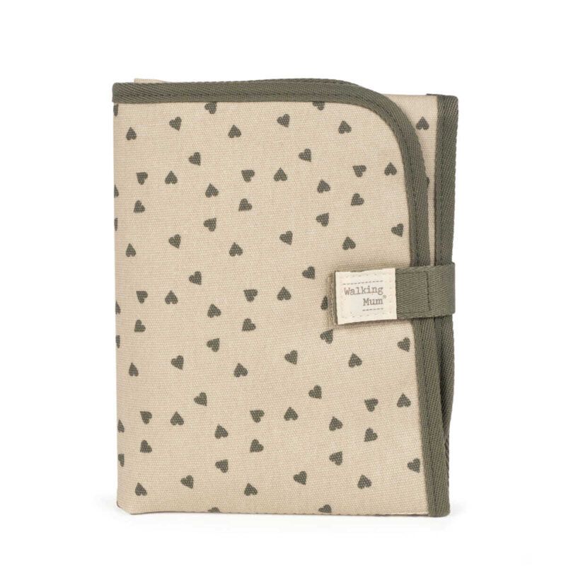 Cambiador Poppy Corazones Musgo Walking Mum