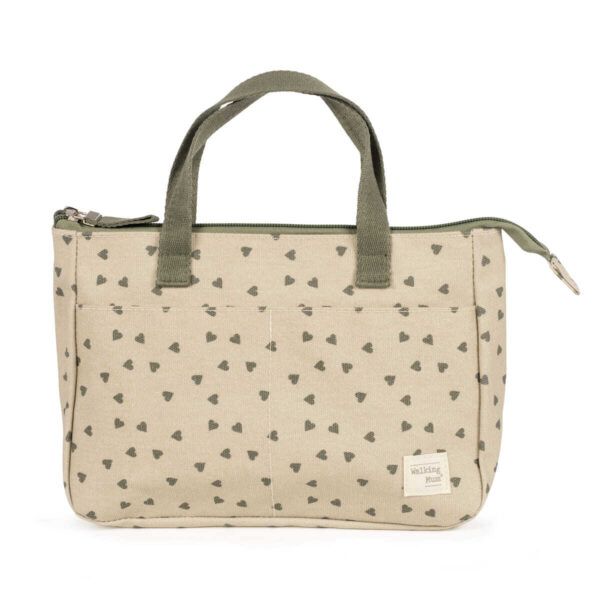Neceser Poppy Corazones Musgo Walking Mum