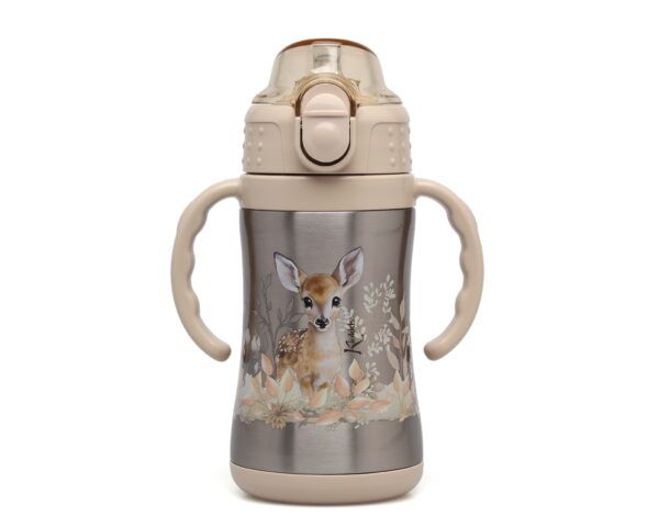 Botella Entrenamiento Inox Ciervo Beige Kiokids