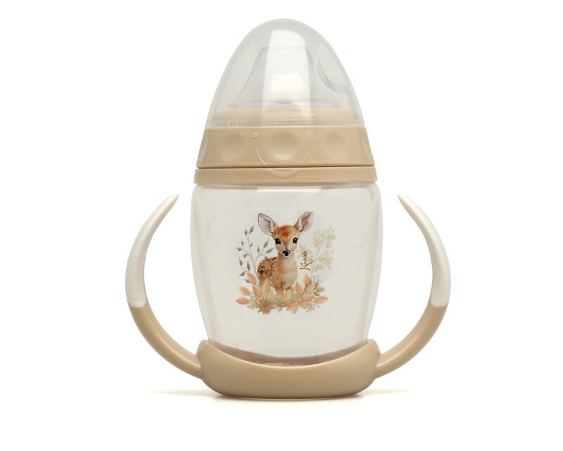 Taza de Aprendizaje Ciervo Beige Kiokids