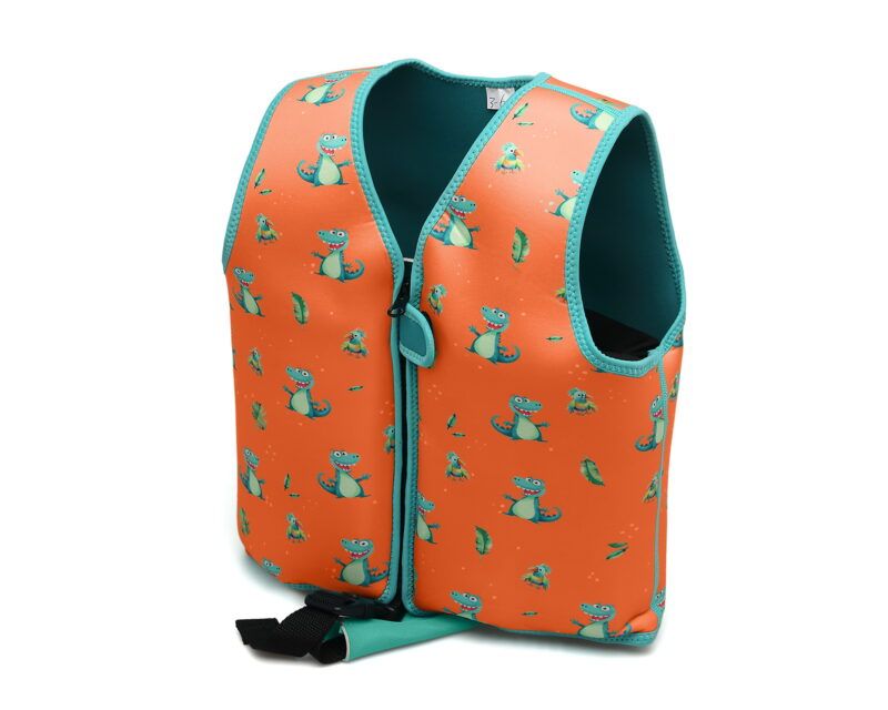 Chaleco Neopreno de Flotación Cocodrilo Naranja Kiokids