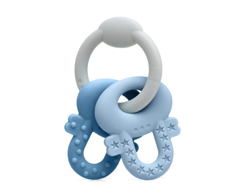 Mordedor Llaves Silicona Azul Kiokids