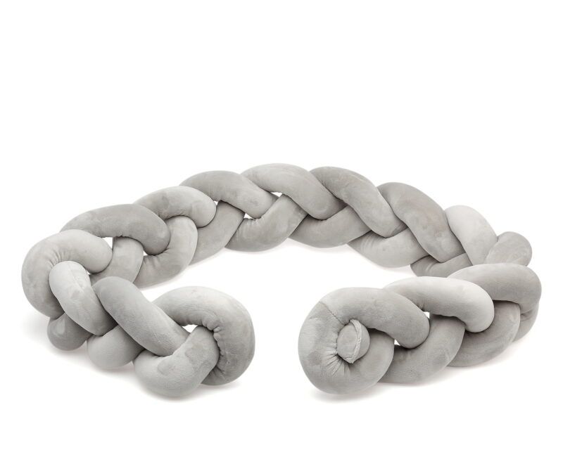 Trenza Protectora Cuna Gris 150cm Kiokids