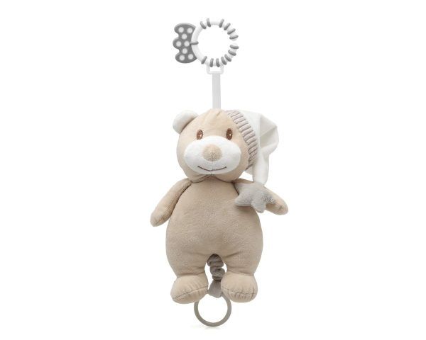 Peluche-Mordedor Musical Osito con Gorro Kiokids