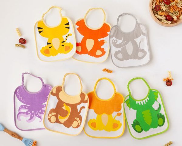 Set 7 Baberos Animales Kiokids