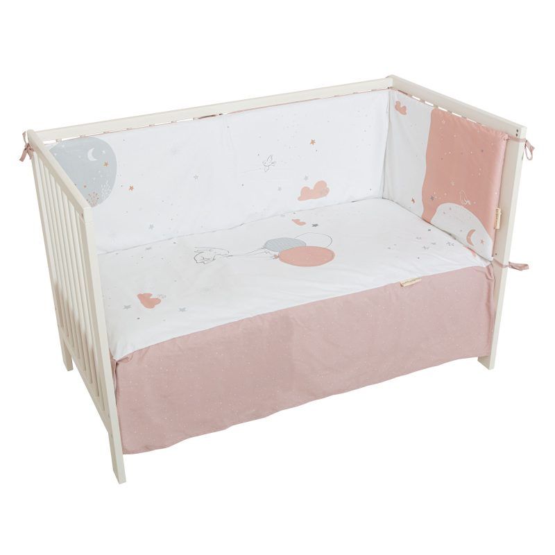 Funda Nordica + protector cuna Jolie Rosa Bimbidreams