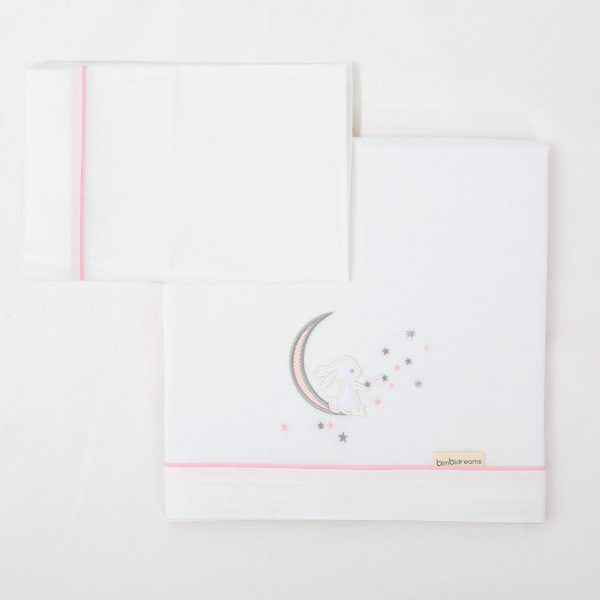 Juego de sabanas Minicuna Moon Rosa Bimbidreams