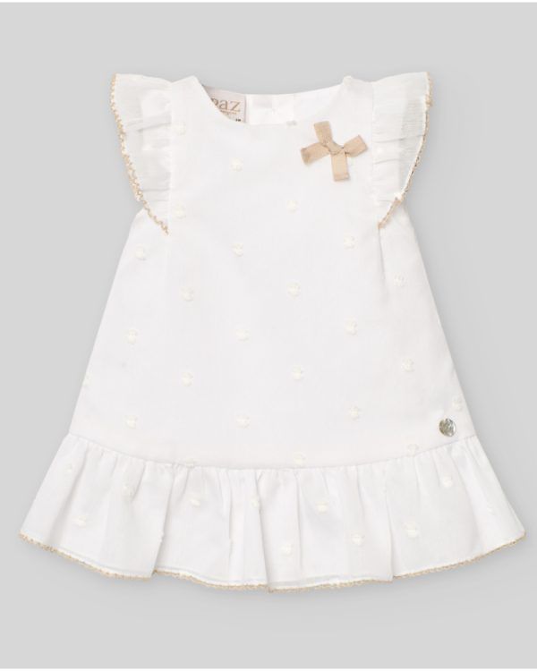 Conjunto Vestido y Braguita Organza Lino 6M Paz Rodriguez