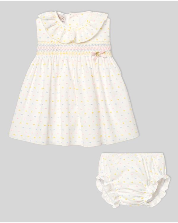 Conjunto Vestido y Braguita Plumeti Colores Bico 3M Paz Rodriguez