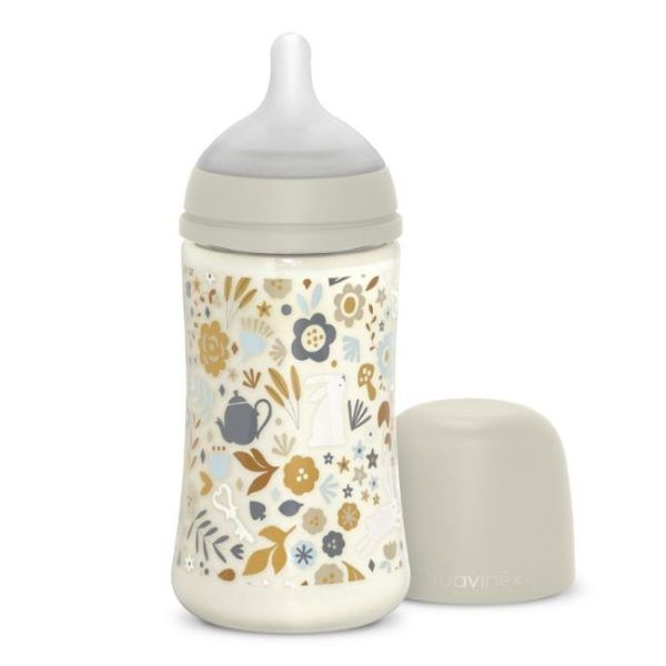 Biberon Poliamida 270ml Flujo M Wonderland Liberty Beige Suavinex