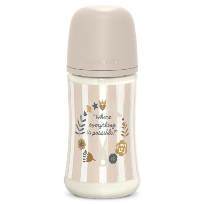 Biberon Poliamida 270ml Flujo M Wonderland Rayas Rosa Suavinex - Imagen 2