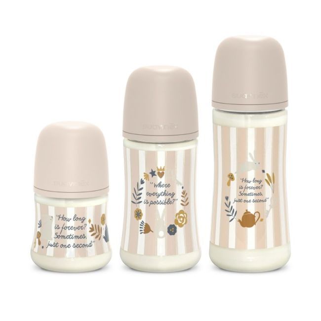 Biberon Poliamida 270ml Flujo M Wonderland Rayas Rosa Suavinex - Imagen 4