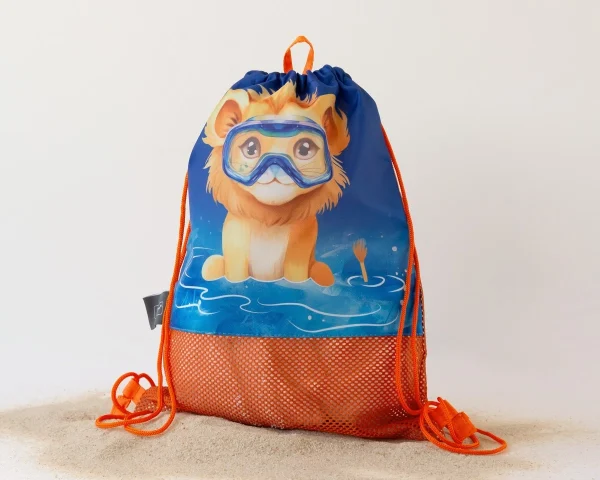 Bolsa Playa Animales Azul Marino Kiokids