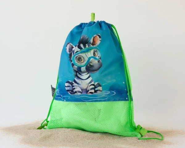 Bolsa Playa Animales Verde Kiokids