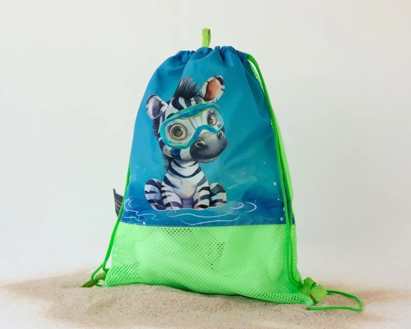 Bolsa Playa Animales Verde Kiokids