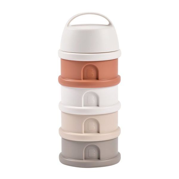 Caja Dosificadora de Leche Apilable Mineral Terracota Beaba